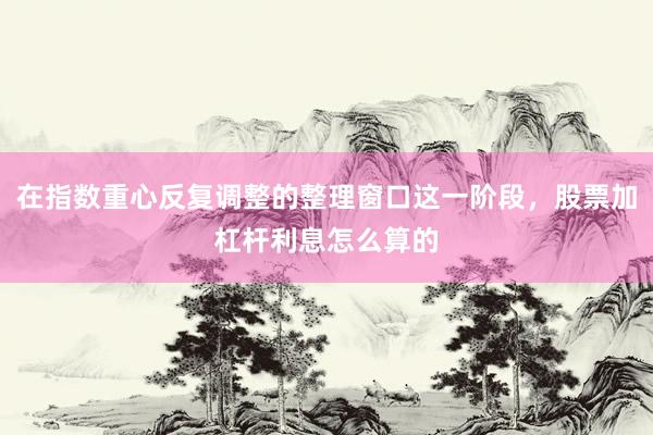 在指数重心反复调整的整理窗口这一阶段，股票加杠杆利息怎么算的