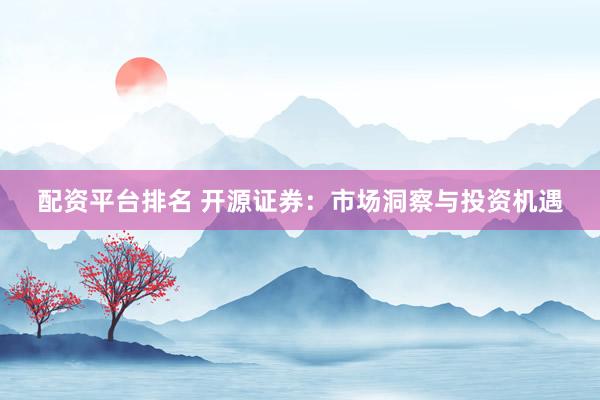 配资平台排名 开源证券：市场洞察与投资机遇